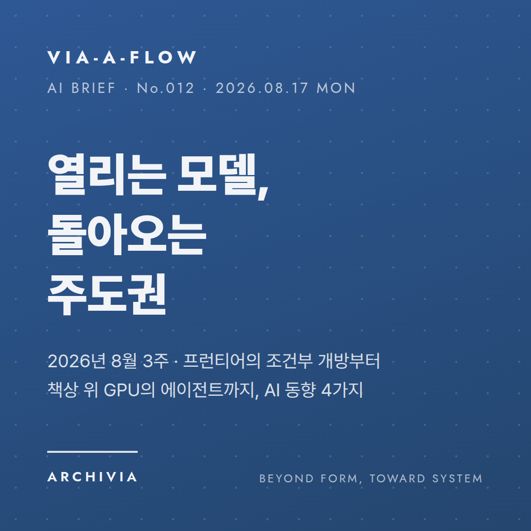 VIA-A-FLOW No.012 표지 — 열리는 모델, 돌아오는 주도권