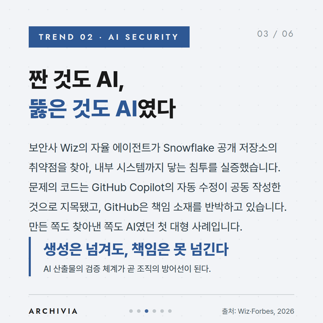 TREND 02 — 짠 것도 AI, 뚫은 것도 AI였다