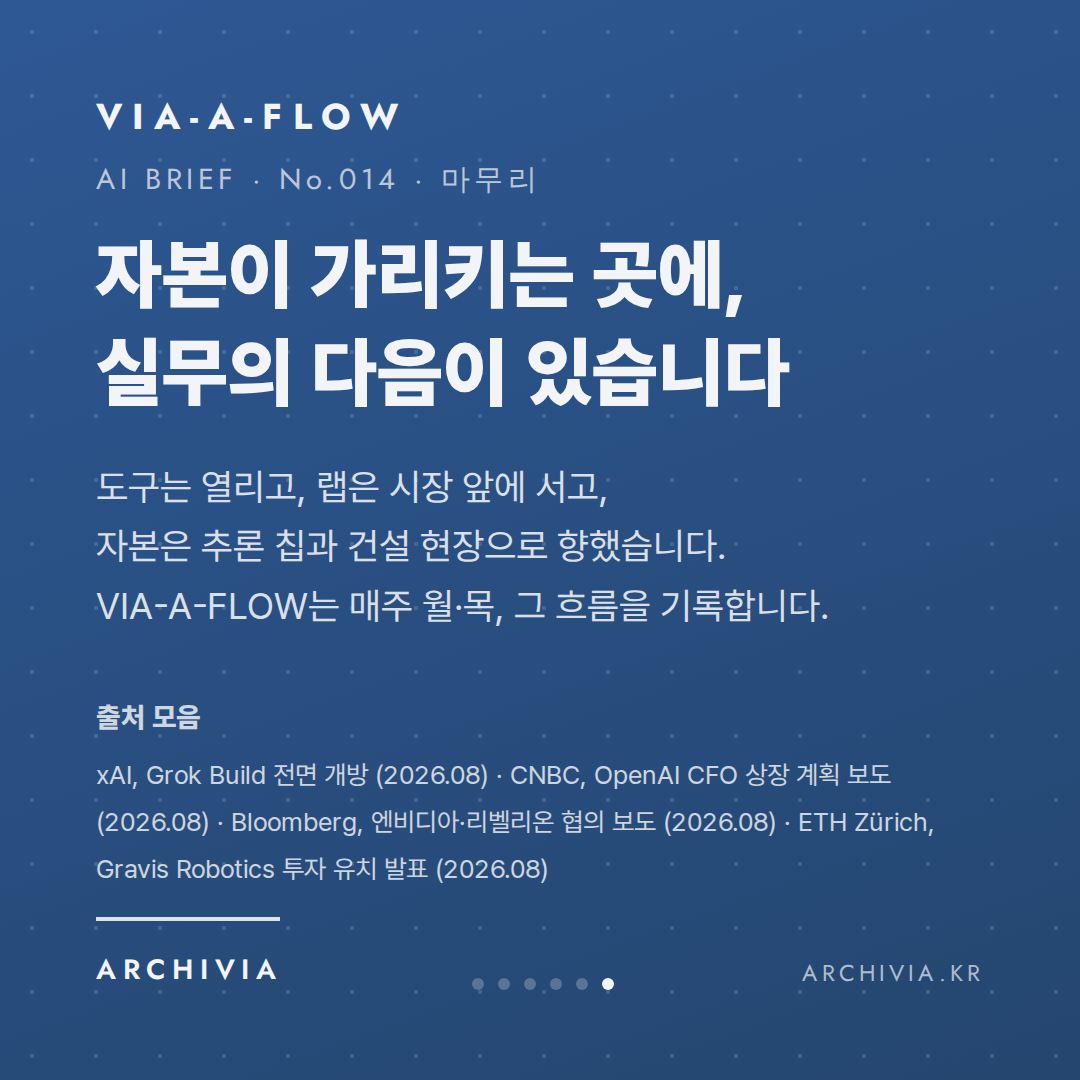 마무리 — 자본이 가리키는 곳에, 실무의 다음이 있습니다