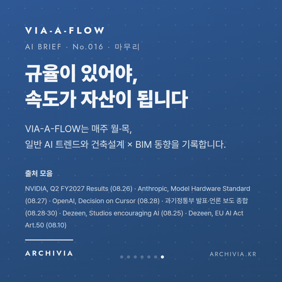 마무리 — 규율이 있어야, 속도가 자산이 됩니다