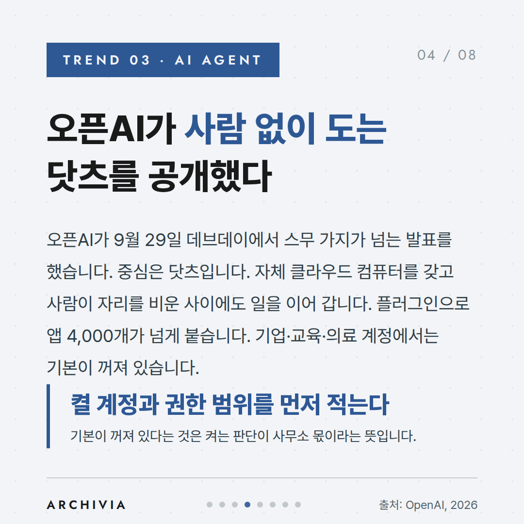 TREND 03 - 오픈AI가 사람 없이 도는 닷츠를 공개했다